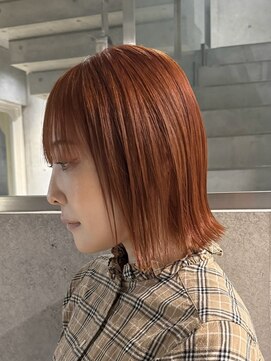 ヲタク(wotaku.) オレンジカラーブリーチカラーダブルカラーケアブリーチ暖色ヘア
