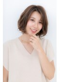 抜け感アッシュブラウン無造作小顔大人ボブZ浦和30代40代50代