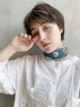 アイティー バイ アルバム 中野店(IT by ALBUM) パーマ風スタイリング_ハイライトカラーオリーブカラー_57490