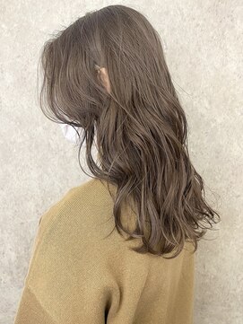 エリマ 調布(elima) ミルクティーベージュダブルカラーインナーカラー韓国20代前髪