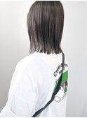 ぱつっとカーキグレージュロングボブ【髪質改善】
