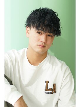 にもう ツイストパーマニュアンスマッシュ韓国マッシュツーブロック３