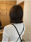 ぷつっと外はねミディアム/ラフ/ダークグレージュ@30代40代