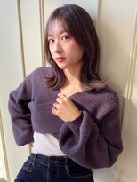 〇くびれヘア ブリーチなし 透明感カラー