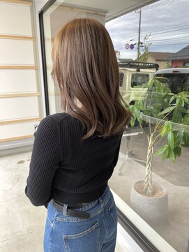 ナンバー(number+) 20代30代40代ブリーチなしオリーブグレージュレイヤー