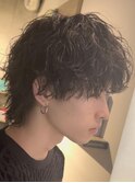 マッシュウルフカット波巻きパーマツイストパーマメンズパーマ★