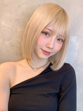 トルネード(TORNADO) タッセルカット 韓国ボブ 切りっぱなしボブ シースルーバング