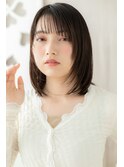 シースルーバングレイヤーカット前下がり小顔ロブY大宮30代40代