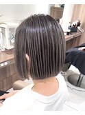 ボブグレージュハイライトバレイヤージュ