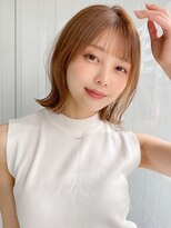 前髪 ネビージュ ボブルフ 黒髪 ワンレン 小顔 "