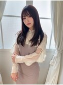 大人可愛い20代30代40代小顔ウルフレイヤーボブ丸みセミロング