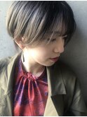 ハンサムショート×ハイトーンカラー