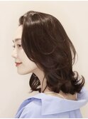 ミディアムパーマスタイル　３０代４０代５０代