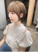 大人可愛い20代30代40代ナチュラルショートボブ前下がり