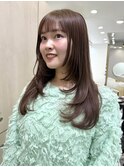 【sakina指名】ミルクティーカラー/レイヤーカット/ブリーチなし