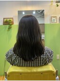 ブリーチなし寒色暗めカラー+システムトリートメント
