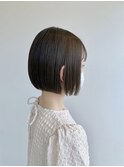 ボブ×ベージュカラー