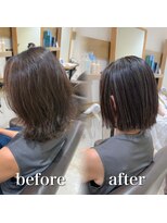 ミラバイケンジ 藤沢(Mira by KENJE)&nbsp;白髪ぼかし細めハイライト30代40代50代セミディ