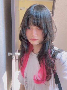 ミーヘアサロン 東京 池袋(MI HAIR SALON) ピンクインナー羽エクステ