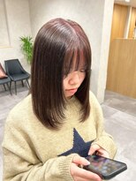 アエル 宝塚南口駅前店(aeru)&nbsp;艶感ストレート×シースルーバング ミディ【宝塚南口駅前駅】