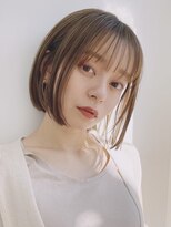 ローマー(ROAMER omotesando)&nbsp;切りっぱなしボブレイヤーボブパーマボブヘアセット韓国顔周り