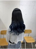 グラデーションカラー ネイビーブルー 北千住