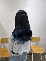 アジールヘア 北千住駅西口店(agir hair)&nbsp;グラデーションカラー ネイビーブルー 北千住
