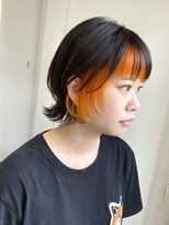 シーン(seen)&nbsp;ウルフカットインナーカラーシャギーウルフヘア