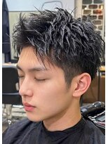 ジェットブラックキューサンロク(JET BLACK 936) スパイキーパーマ アップバンクカスタムセット【ピンパーマ】
