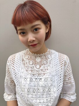 アスター(astar) 【astar】オン眉ボブ オレンジカラー