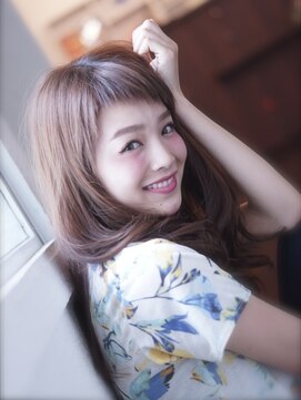 カシェット(cachette private salon) ロング～斜めバング～アッシュ♪