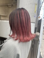 ラフ 難波店(LAFF)&nbsp;#黒髪#ボブルフ#ネビージュ#小顔#ワンレン