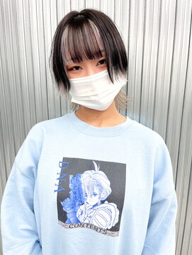 キバ(kva) ▽□□▽ショートウルフ×ホワイトカラー