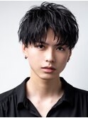 波巻きパーマメンズツイストスパイラルパーマツーブロック