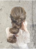 ロングヘア編みおろし