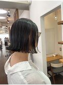 【堀口】切りっぱなしボブ、控えめアンブレラカラー