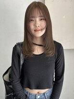 キャンバス バイ ネオリーブ 横浜西口(Canvas by neo.)&nbsp;ダブルカラー Wカラー オリーブベージュ セミディレイヤーカット