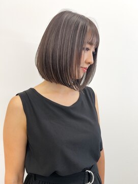 ネイロ バイ ジルブラン 葛西(NeiRo by JIL BLAN) ハイライト白髪ぼかしダブルカラーインナーカラーショートボブ