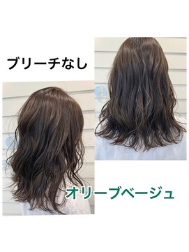 ノアエクレ 銀座(noah ecle) ブリーチなし オリーブベージュ