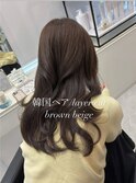 吉岡Style/韓国ヘア/layer cut/brown beige