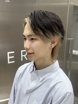 リベル(LIBER) メンズインナーカラー/ウルフ/メンズウルフ/インナーカラー/岩名