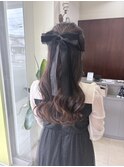 ハーフアップ