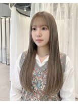 ハーツオオサカ(HE:ARTS OSAKA)&nbsp;ラテグレージュ韓国アイドルバングロングスタイル