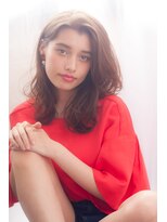 アドラーブル 松崎店(adorable) 【adorable】クールエレガント☆愛されロブ×バングかきあげ