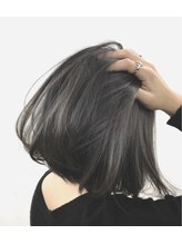 美容室 びゃんびゃん 社店 外国人風グレージュカラー/デザインカラー/ミディアムヘア