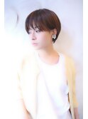 丸みショート・耳掛け・ヘルシーレイヤー・大人ショート・小顔