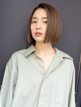 ジェム(GEM) ぱっつん/ミニボブ/ブラウン