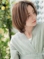 カバーヘア ブリス 川口(COVER HAIR bliss) 大人ハイライト小顔内巻きワンカールロブヘアT2川口20代30代40代