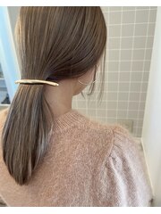 シアーベージュ簡単アレンジ