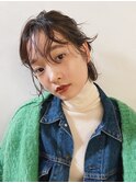 黒髪/オリーブグレー/ココアベージュ/小顔/クラゲヘアー